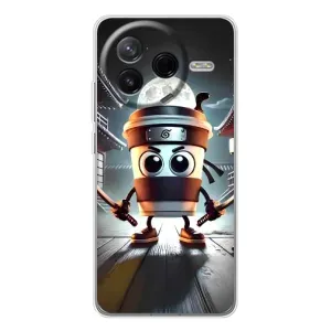 Чехол с мемом Тралалело тралала на Xiaomi POCO F7 Pro (Капучино асасино)
