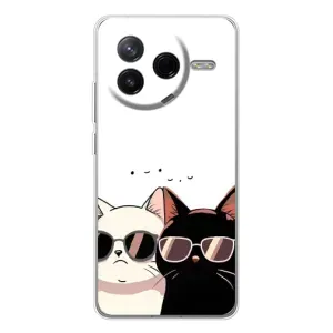 Чохол з малюнком кіт на Xiaomi POCO F7 Pro (Коти в окулярах)