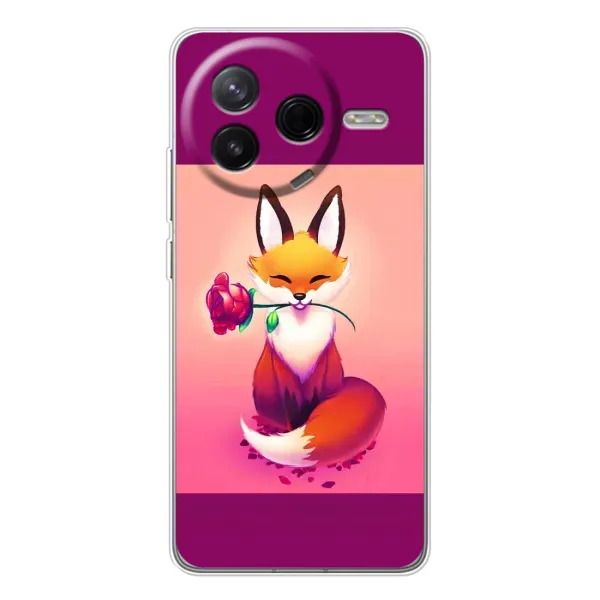 Чехол с принтом «Лисичка с розочкой» для Xiaomi POCO F7 Pro