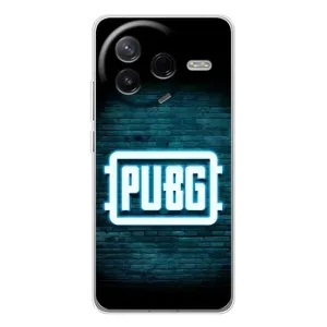 Чехол PUBG для Поко Ф7 Про (AlphaPrint) (Лого PUBG)