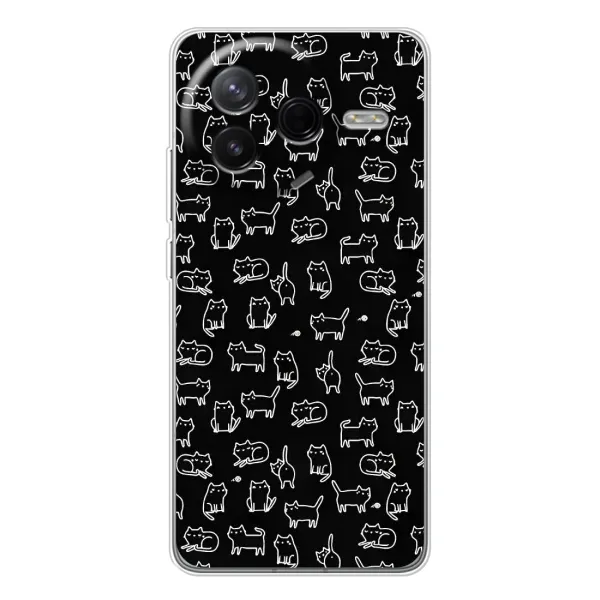 Чехол с принтом «Меленькие котики» для Xiaomi POCO F7 Pro Чехол с принтом «Меленькие котики» для Xiaomi POCO F7 Pro