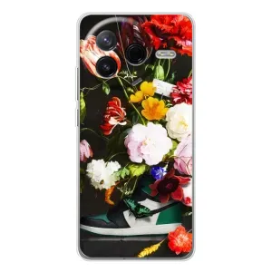 Брендновые Чехлы для Xiaomi POCO F7 Pro - (PREMIUMPrint) (Nike цветы)
