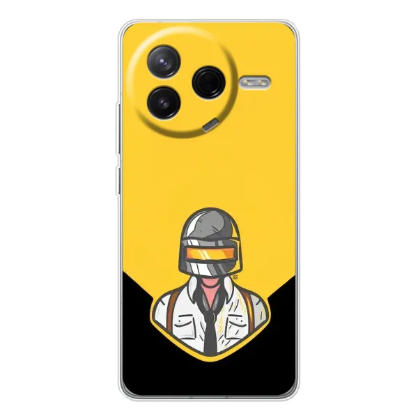 Чохол з принтом «Пабг в шоломі» для Xiaomi POCO F7 Pro