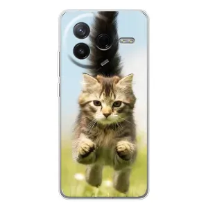 Чохли з Котиками для Xiaomi POCO F7 Pro (VPrint) (Прижок кота)