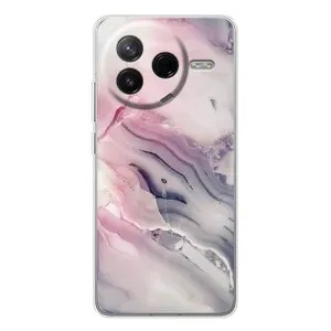 Мраморный чехол на Xiaomi POCO F7 Pro (VPrint) (Пурпурный Мрамор)