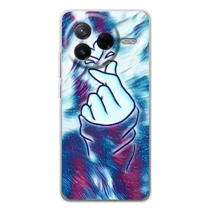 Чохол з принтом для Xiaomi POCO F7 Pro (AlphaPrint - Знак сердечка) (Радужне серце)