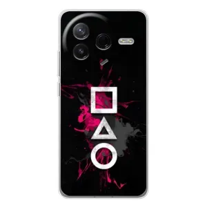 Чехол Гра в кальмара для Xiaomi POCO F7 Pro (Символы Игра кальмара)