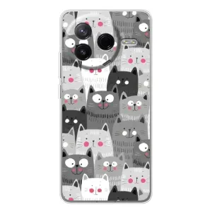 Чохли з Котиками для Xiaomi POCO F7 Pro (VPrint) (Мальовані котики)