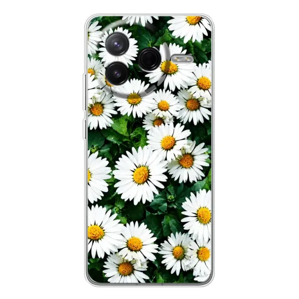 Чехол с принтом «Ромашки» для Xiaomi POCO F7 Pro