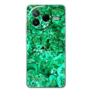 Мраморный чехол на Xiaomi POCO F7 Pro (VPrint) (Салатный Мрамор)