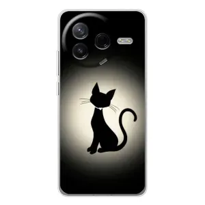 Чохол з принтом для Xiaomi POCO F7 Pro (AlphaPrint) Модні коти (Силует котика)
