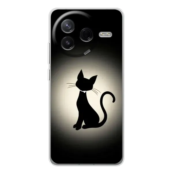 Чехол с принтом «Силуэт котика» для Xiaomi POCO F7 Pro Чехол с принтом «Силуэт котика» для Xiaomi POCO F7 Pro