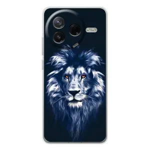 Чехол со Львом для Xiaomi POCO F7 Pro (VPrint) (Синий Лев)