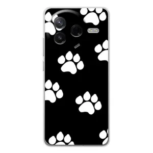 Чехлы с собаками для Xiaomi POCO F7 Pro (VPrint) (Следы собаки)