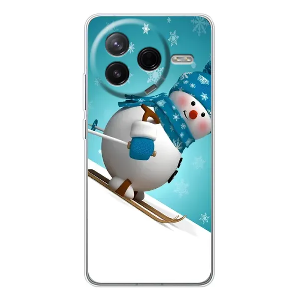 Чехол с принтом «Снеговик на лыжах» для Xiaomi POCO F7 Pro Чехол с принтом «Снеговик на лыжах» для Xiaomi POCO F7 Pro