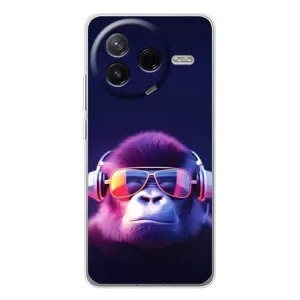 Чехол с Обезьянами Xiaomi POCO F7 Pro - (AlphaPrint) (Стильная обезьяна)