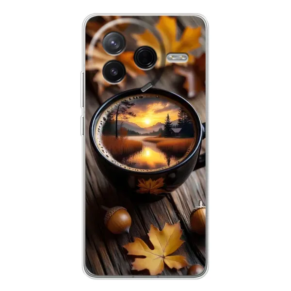 Чехол с принтом «Темный кофе» для Xiaomi POCO F7 Pro