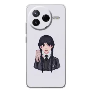 Чехлы Венсдей на Xiaomi POCO F7 Pro Уэнсдей (AlphaPrint) (Уэнздей и Вещь)
