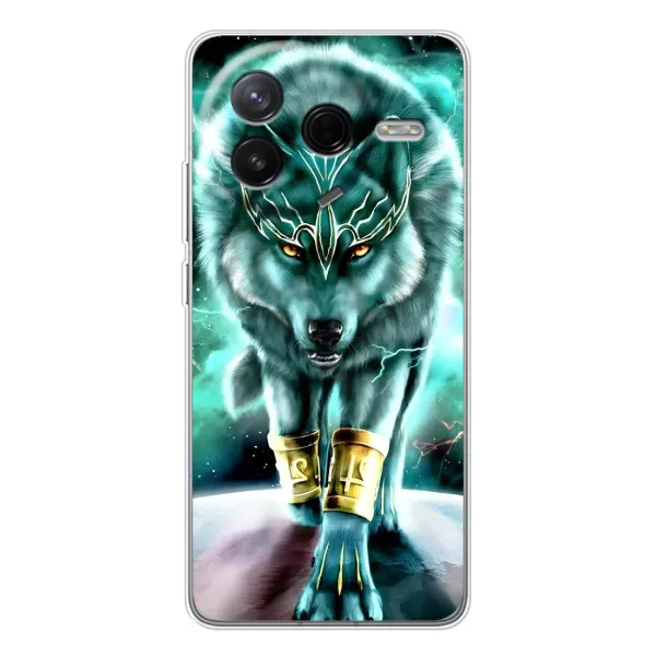 Чехол с принтом «Яркий волк» для Xiaomi POCO F7 Pro Чехол с принтом «Яркий волк» для Xiaomi POCO F7 Pro