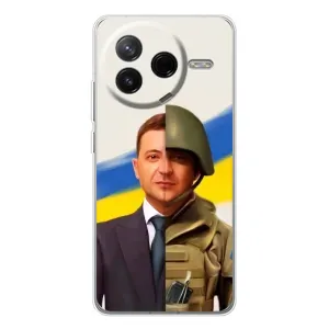 Чохол для Xiaomi POCO F7 Pro (AlphaPrint - с принтом Зеленського) (Зеленский солдат)
