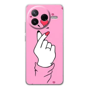 Чохол з принтом для Xiaomi POCO F7 Pro (AlphaPrint - Знак сердечка) (Знак Love)