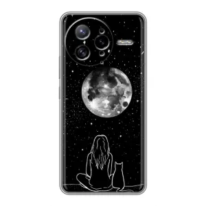 Чехол с рисунком кот на Xiaomi POCO F7 Ultra (Девушка с котом)