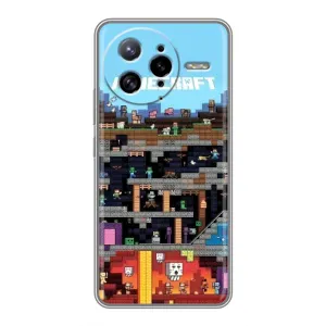 Чехол Майнкрафт на Xiaomi POCO F7 Ultra (AlphaPrint) Minecraft (фон Minecraft)