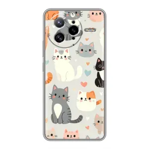 Чехол с рисунком кот на Xiaomi POCO F7 Ultra (Коллаж котов)