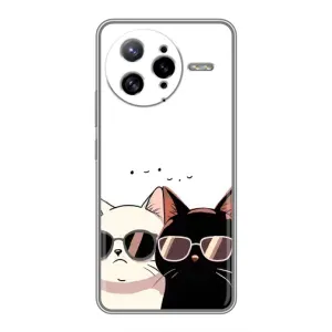 Чехол с рисунком кот на Xiaomi POCO F7 Ultra (Коты в очках)