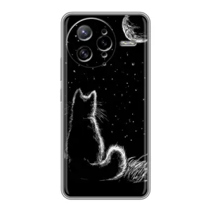 Чохол з принтом для Xiaomi POCO F7 Ultra (AlphaPrint) Модні коти (Котик і місяць)