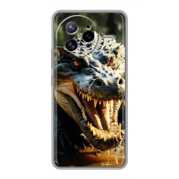 Чехол с принтом «Опасный крокодил» для Xiaomi POCO F7 Ultra