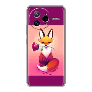 Чехлы с картинкой Лисички для Xiaomi POCO F7 Ultra (VPrint) (Лисичка с розочкой)