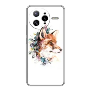 Чехлы с картинкой Лисички для Xiaomi POCO F7 Ultra (VPrint) (Лисичка в цветочках)