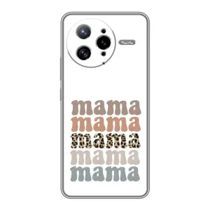 Чехлы для мамы на Xiaomi POCO F7 Ultra (Текстовый коллаж мама)