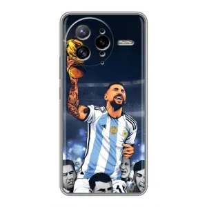 Чехлы для Xiaomi POCO F7 Ultra (Leo чемпион) (AlphaPrint) (Месси с кубком)