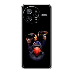 Чехол с Обезьянами Xiaomi POCO F7 Ultra - (AlphaPrint) (Три обезьяны)