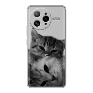 Чехол с рисунком кот на Xiaomi POCO F7 Ultra (Пара котов)