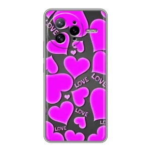 Чехлы для любимой на Поко Ф7 Ультра (VPrint) (Pink hearts)