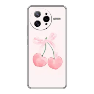 Чехол с розовым рисунком для Xiaomi POCO F7 Ultra (Розовые вишни)