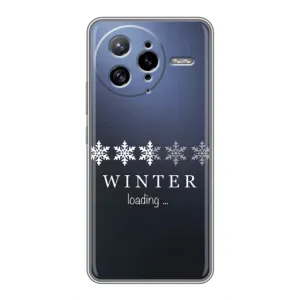 Зимние Чехлы для Поко Ф7 Ультра - прозрачный фон (Winter loading)