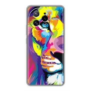 Чехол со Львом для Xiaomi POCO F7 Ultra (VPrint) (Яркий Лев)