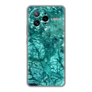 Мраморный чехол на Xiaomi POCO F7 Ultra (VPrint) (Зеленый мрамор)