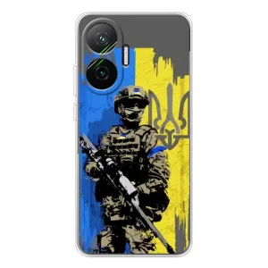 Чехлы с картинкой ЗСУ для Xiaomi POCO F7 (AlphaPrint) (АРТ солдат)