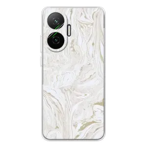 Мраморный чехол на Xiaomi POCO F7 (VPrint) (Белый мрамор)