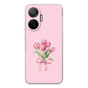 Чехол с розовым рисунком для Xiaomi POCO F7 (Букет цветов)