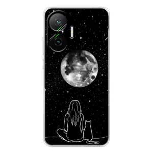 Чохол з малюнком кіт на Xiaomi POCO F7 (Дівчина з котом)