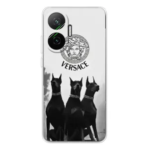 Чехлы VERSACE для Поко Ф7 (PREMIUMPrint) (Доберман Версаче)