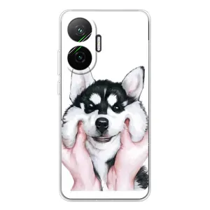 Чехлы с собаками для Xiaomi POCO F7 (VPrint) (Довольный Хаски)