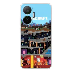 Чехол Майнкрафт на Xiaomi POCO F7 (AlphaPrint) Minecraft (фон Minecraft)