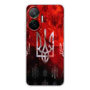 Украинские Чехлы для Xiaomi POCO F7 с картинкой УПА (AlphaPrint) (ГЕРБ УПА)